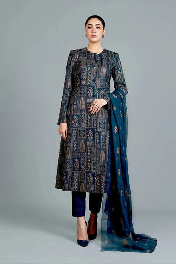 Luxury Embroidered 3-Piece Bareeze